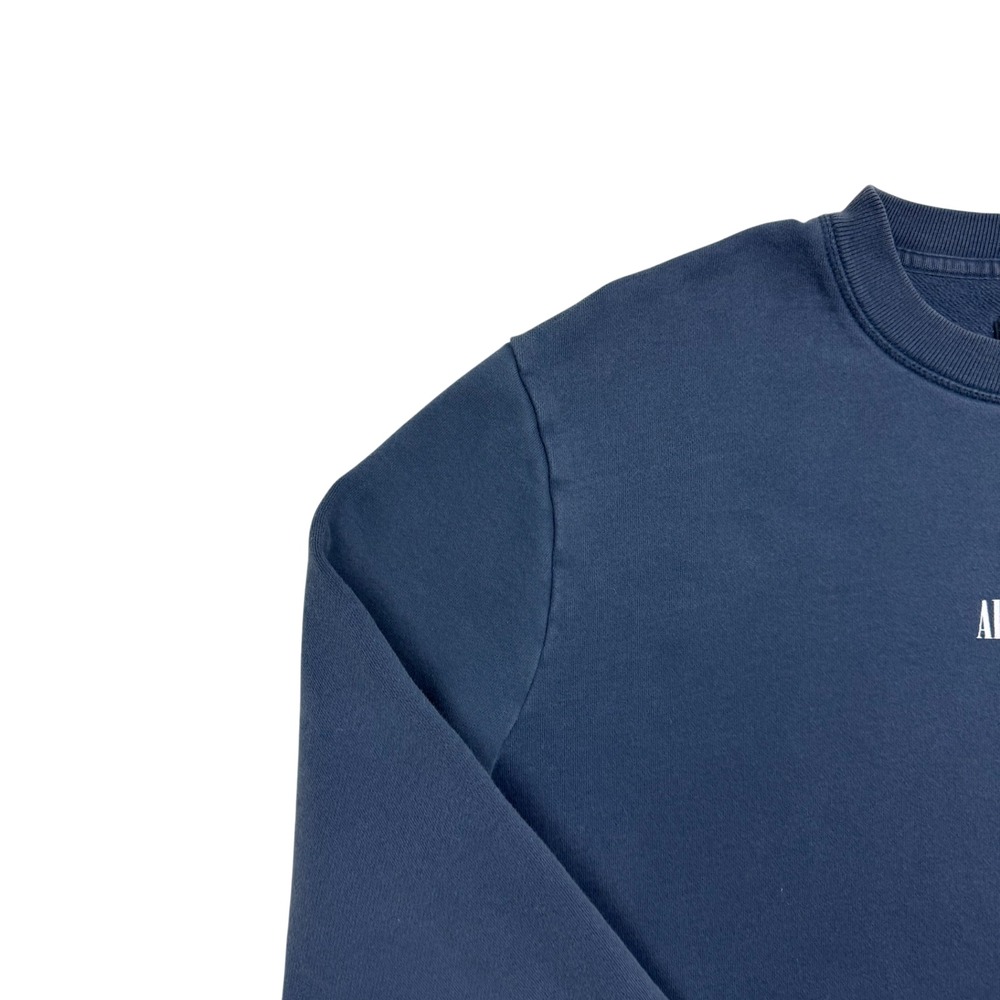 All Saints Opposition Crewneck Pullover Sweatshirt Adult Size S Charcoal Blue - Picture 2 of 13